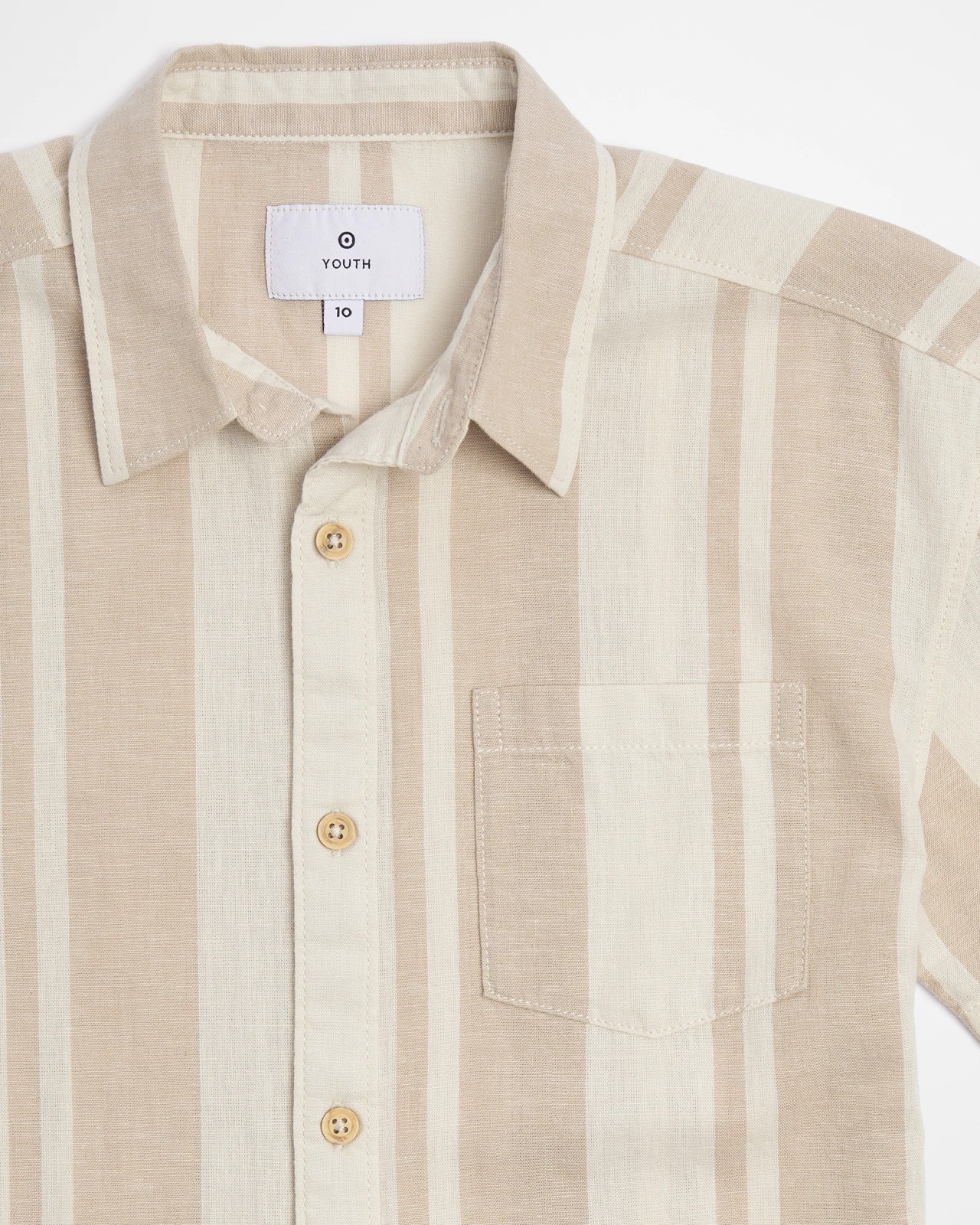 Linen Blend Textured Stripe Shirt 3 of 3