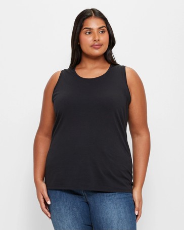 Plus Size Australian Cotton Blend Sleeveless Tank