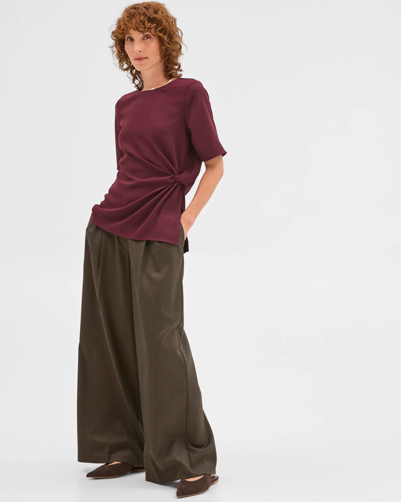 Preview Short Sleeve Knot Detail Blouse 3 of 5