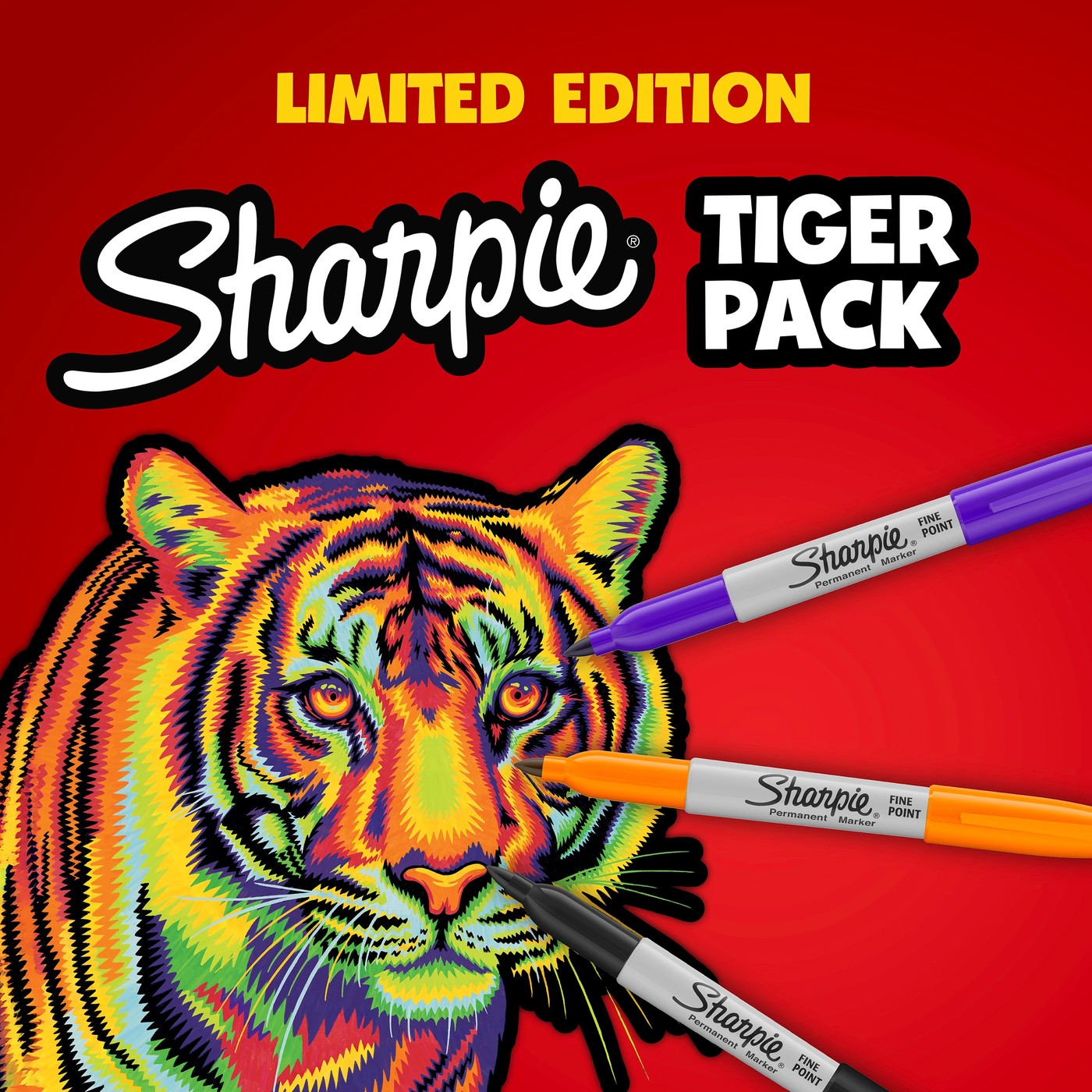 20 Pack Sharpie Limited Edition Fine Tip Permanent Markers Tiger Pack 4 of 5