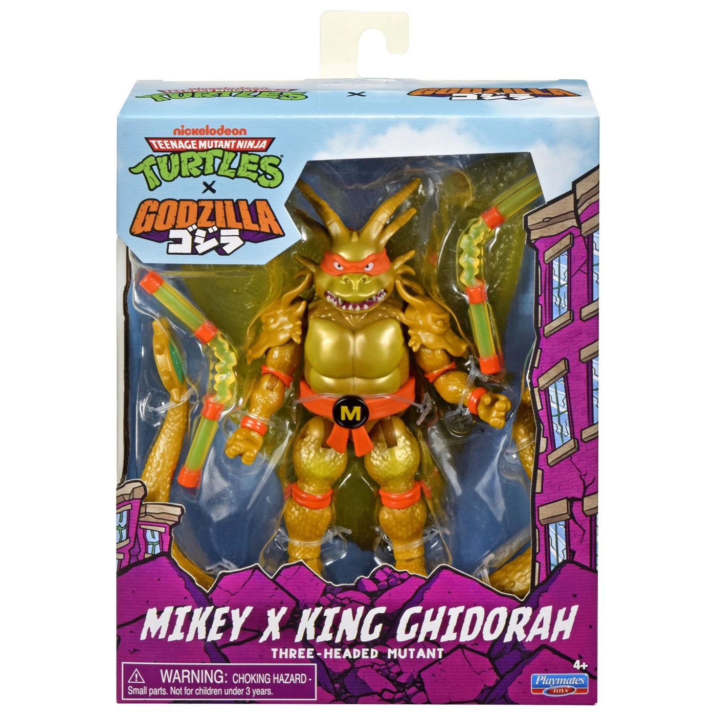 Teenage Mutant Ninja Turtles x Godzilla Figures - Michelangelo x King Ghidorah 3 of 5