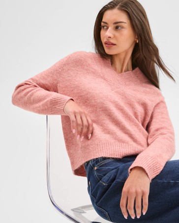 Petites Long Sleeve Lofty Sweater