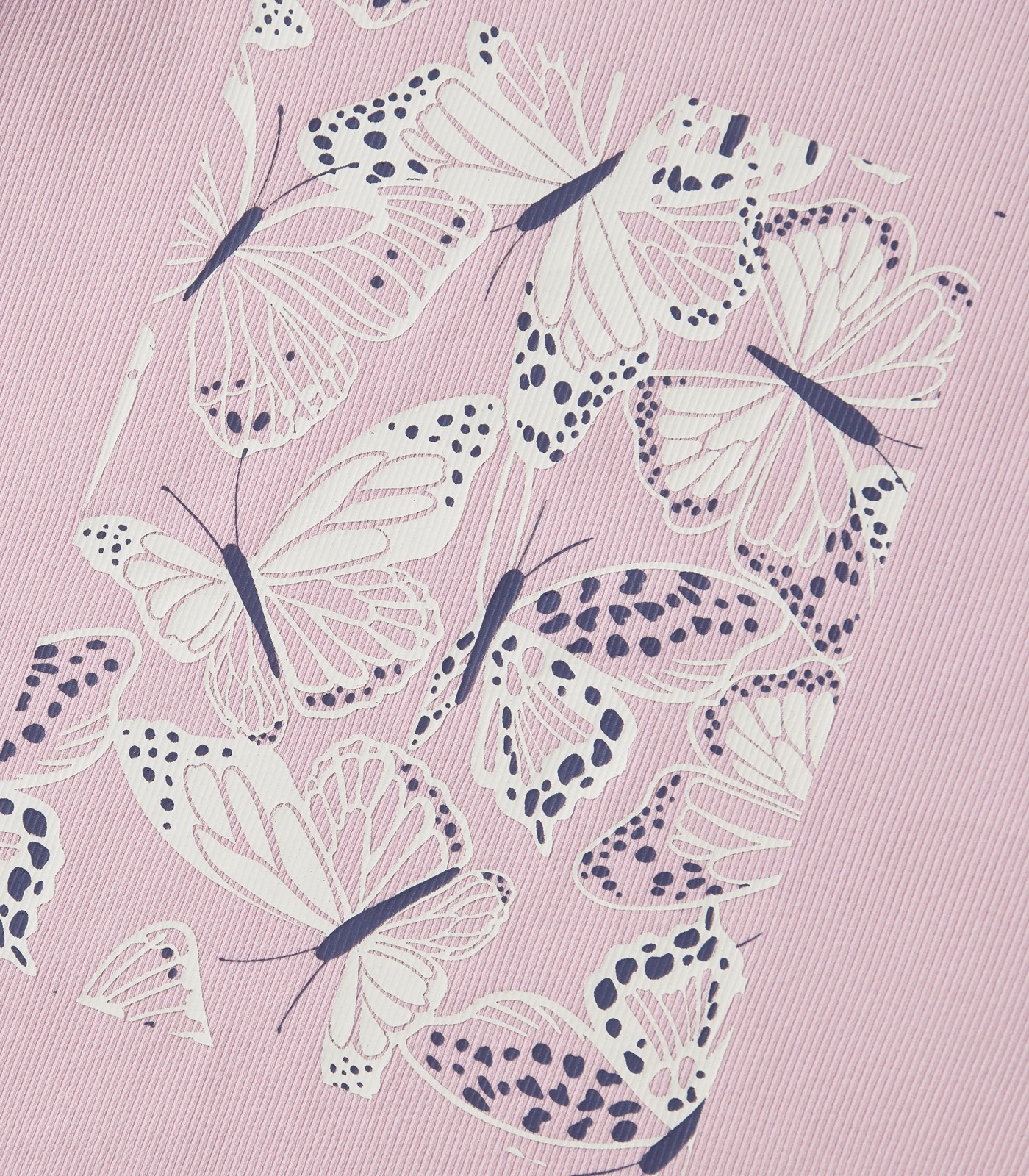 Rib Flannelette Butterfly Cotton Pyjama Set 3 of 5