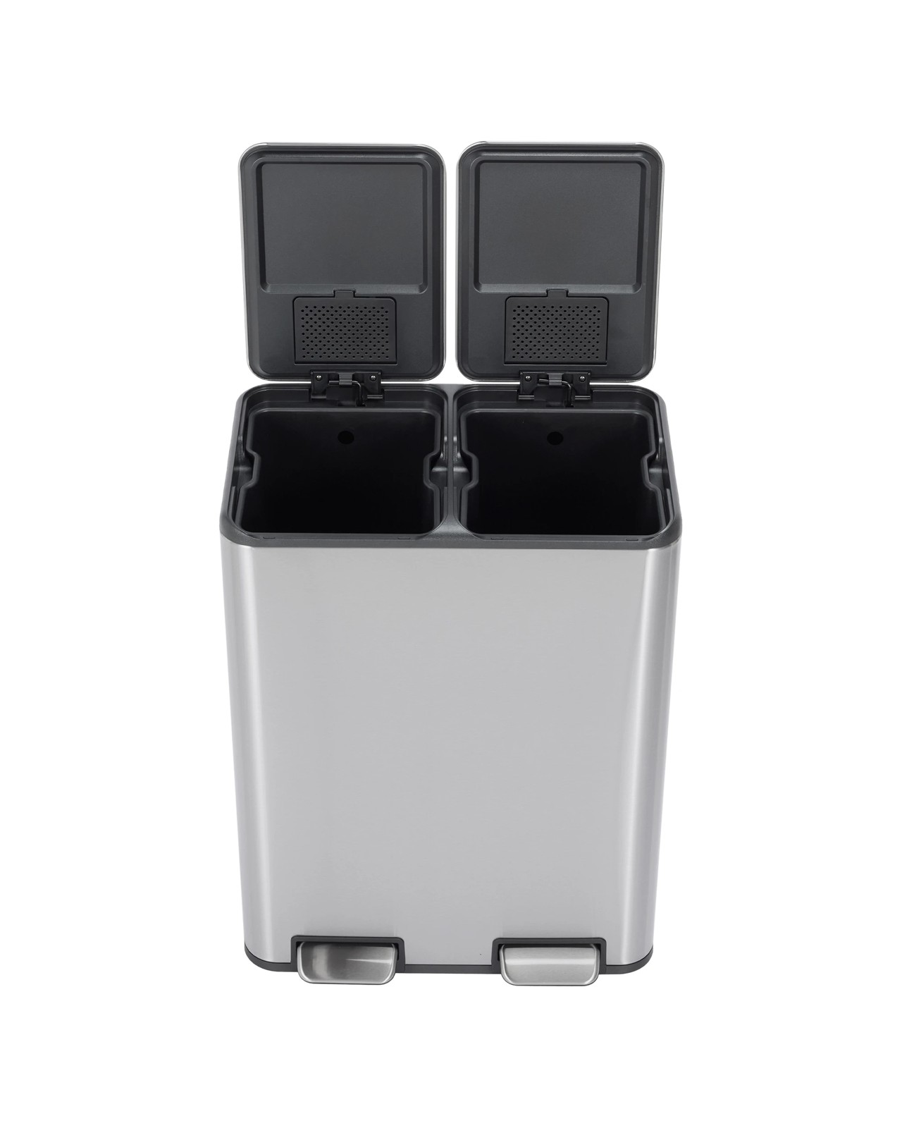 Anko 60L Dual Compartment Bin - Silver 2 of 5