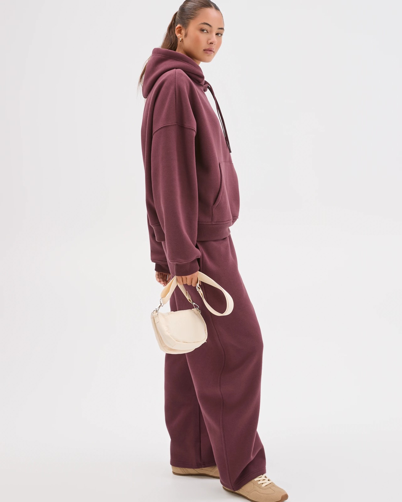 Lily Loves Australian Cotton Blend Hoodie - Burgundy 4 of 5