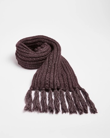 Chunky Rib Knit Scarf