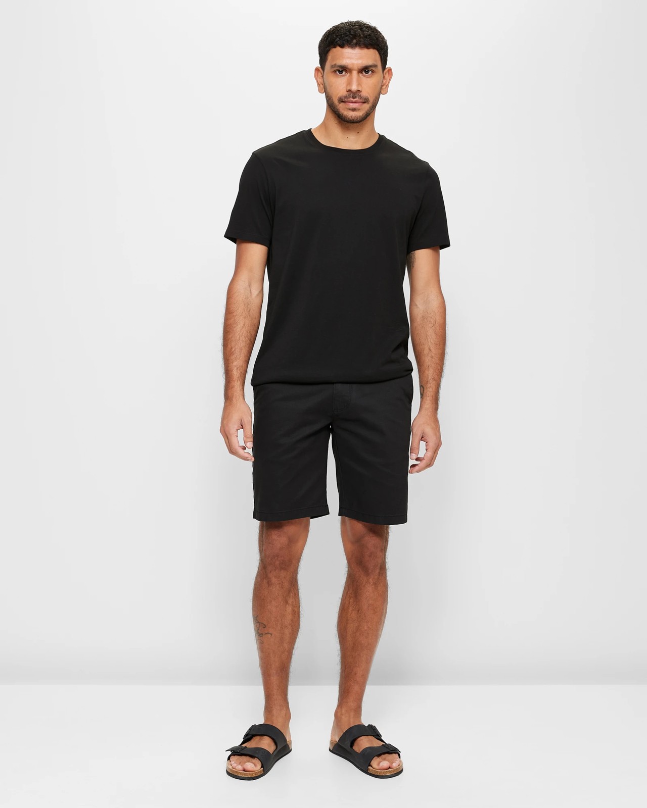 Regular Stretch Chino Shorts - Black | Target Australia