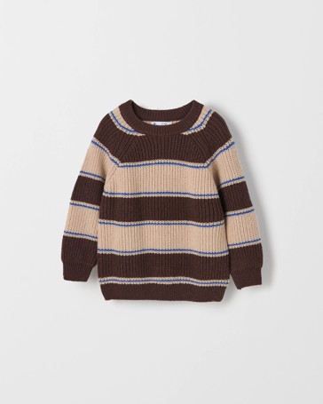 Australian Cotton Blend Stripe Knit Crew Neck Jumper