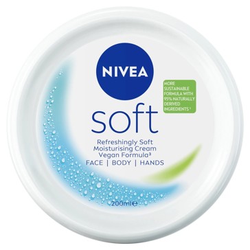 Nivea Soft Moisturising Cream 200ml - Vitamin E & Jojoba Oil