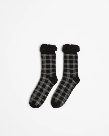 Sherpa Lined Crew Home Socks - Maxx