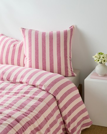 Reid Stripe Linen/Cotton European Pillowcase