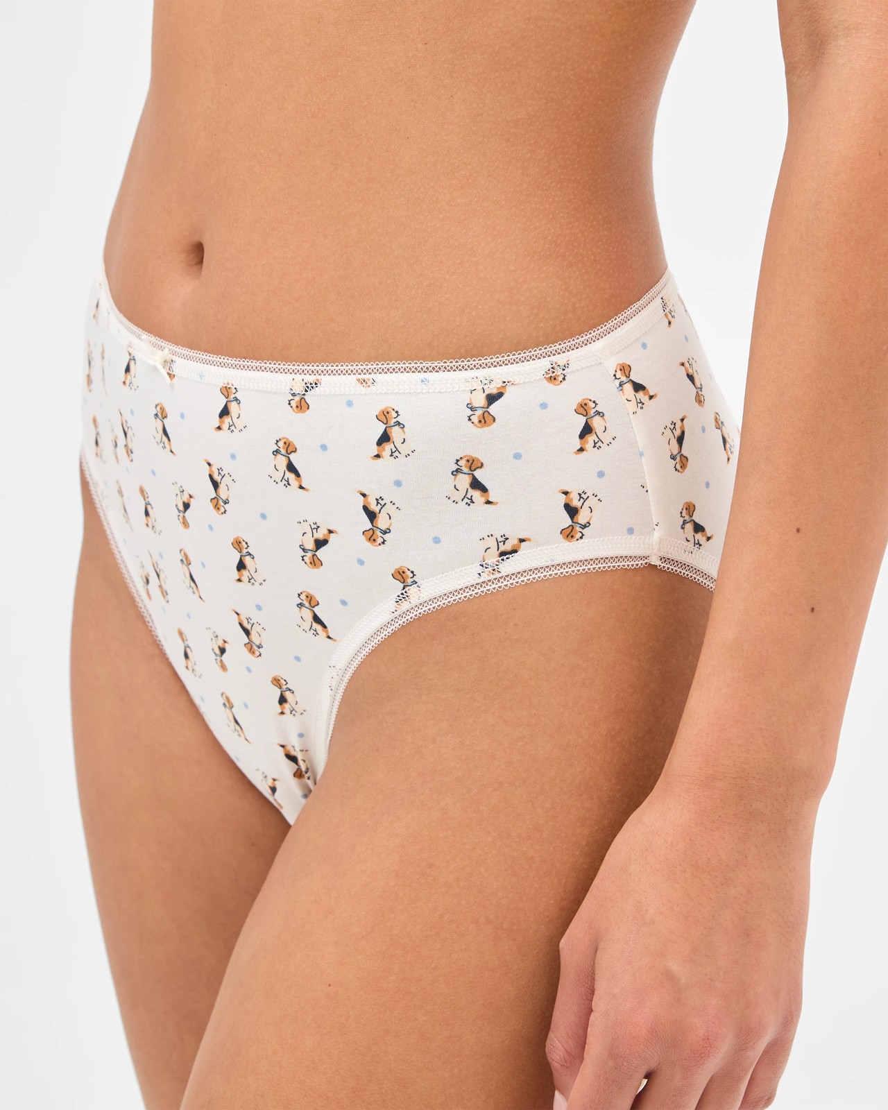 Australian Cotton 5 Pack High Cut Briefs - Multi Dog Polka Dot 3 of 5