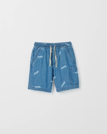 Pull On Denim Volley Shorts