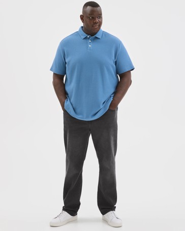 Plus Size Australian Cotton Textured Polo Top