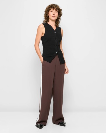 Relaxed Side Stripe Wide Leg Pants - Preview