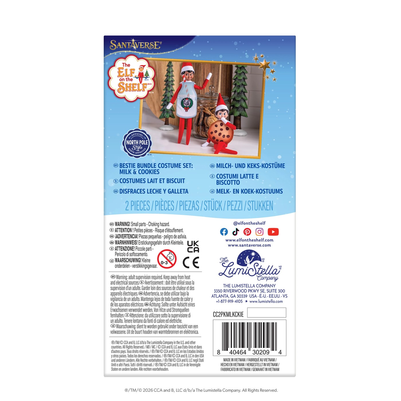 2 Piece Santaverse The Elf on the Shelf: Claus Couture Elf Costume - Assorted 5 of 5