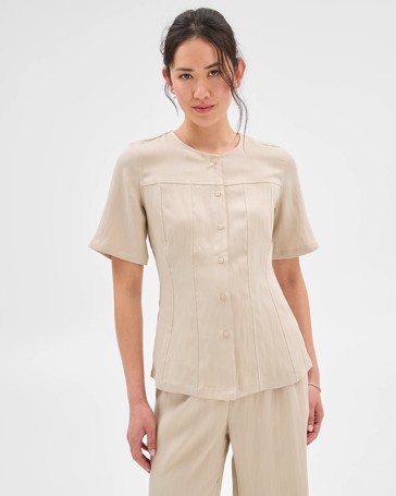 Summer Twill Seam Detail Shirt - Preview