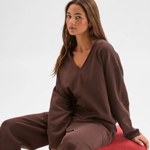 Lily Loves Australian Cotton Blend V-Neck Jumper product image