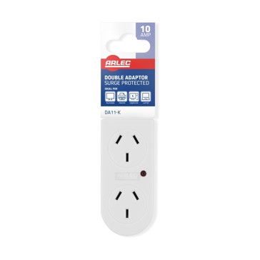 Surge Protected Double Adaptor