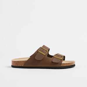 Mens Full Grain Leather Moulded Cork Sandal product image