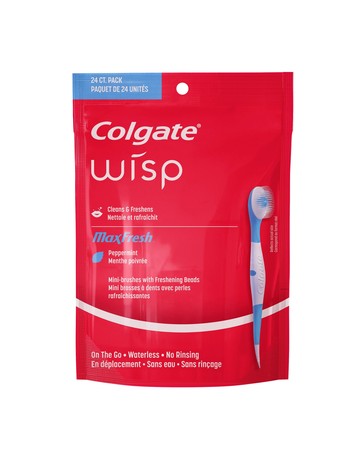24 Pack Colgate Max Fresh Wisp Mini Toothbrushes
