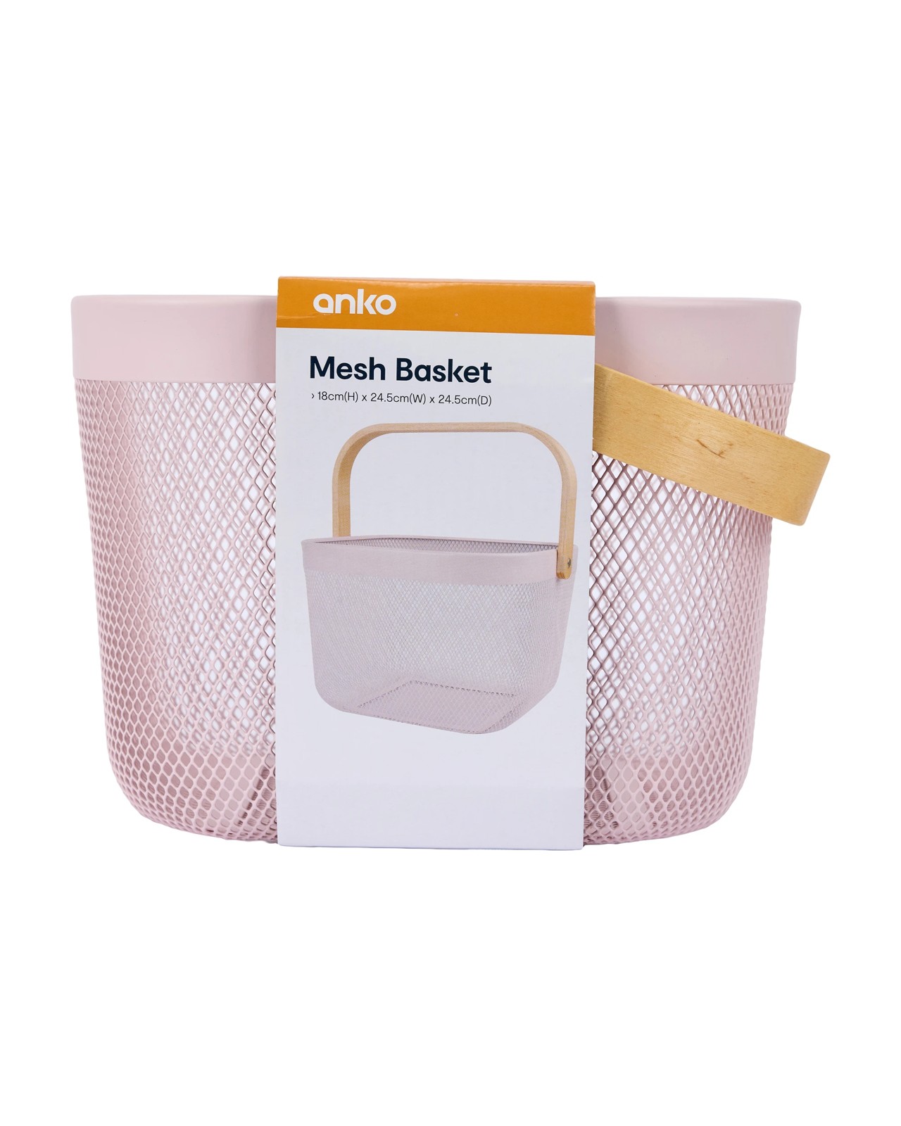 Anko Mesh Basket - Pink 5 of 5