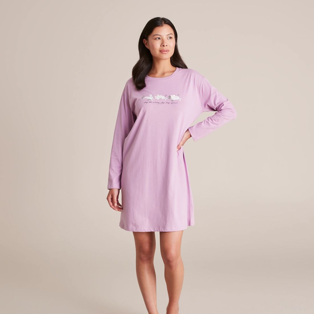 Long Sleeve Slogan Sleep Nightie Target Australia