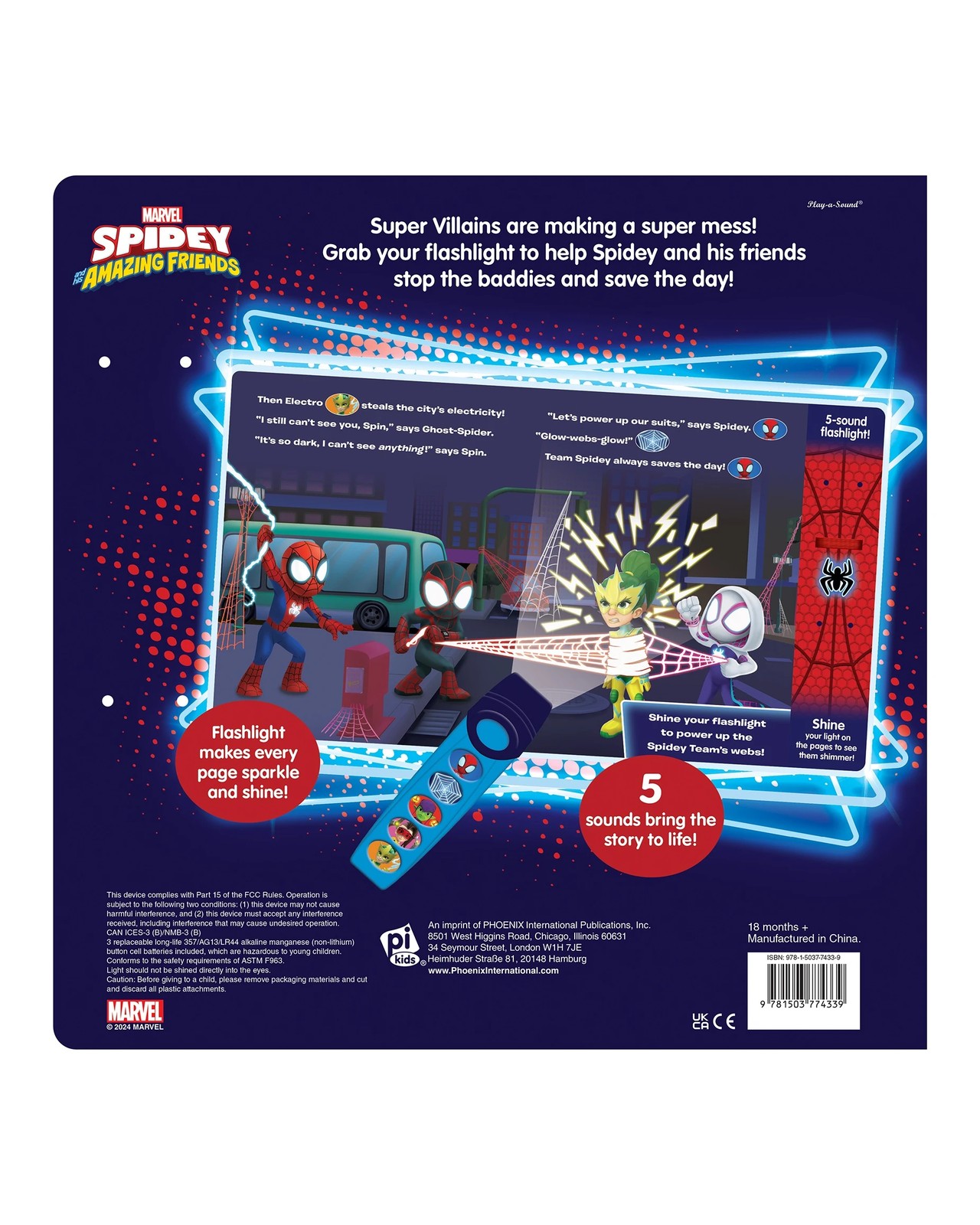 Disney Junior Marvel Spidey and his Amazing Friends Glow Spidey Glow! Flashlight Adventure Book 3 of 6