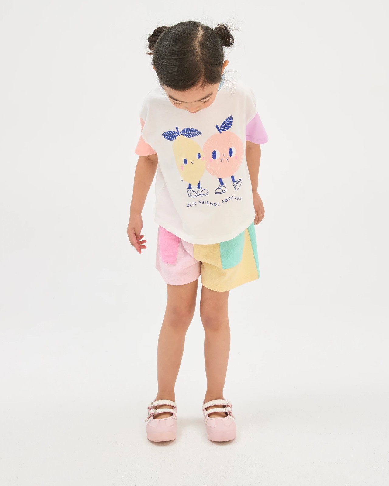 Australian Cotton Oversized T-Shirt - Colourblock White 2 of 6