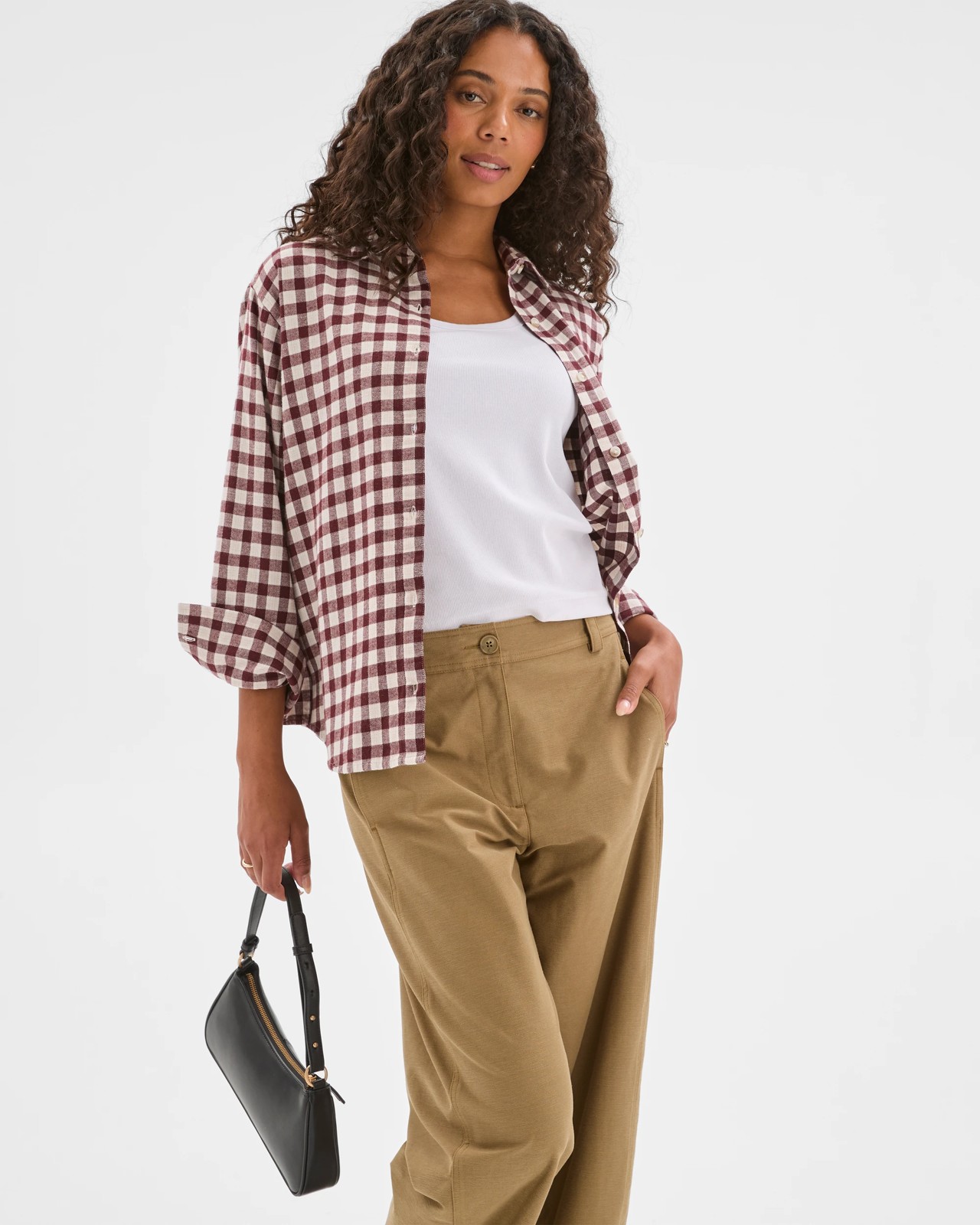 Long Sleeve Check Shirt - Red Check 4 of 5