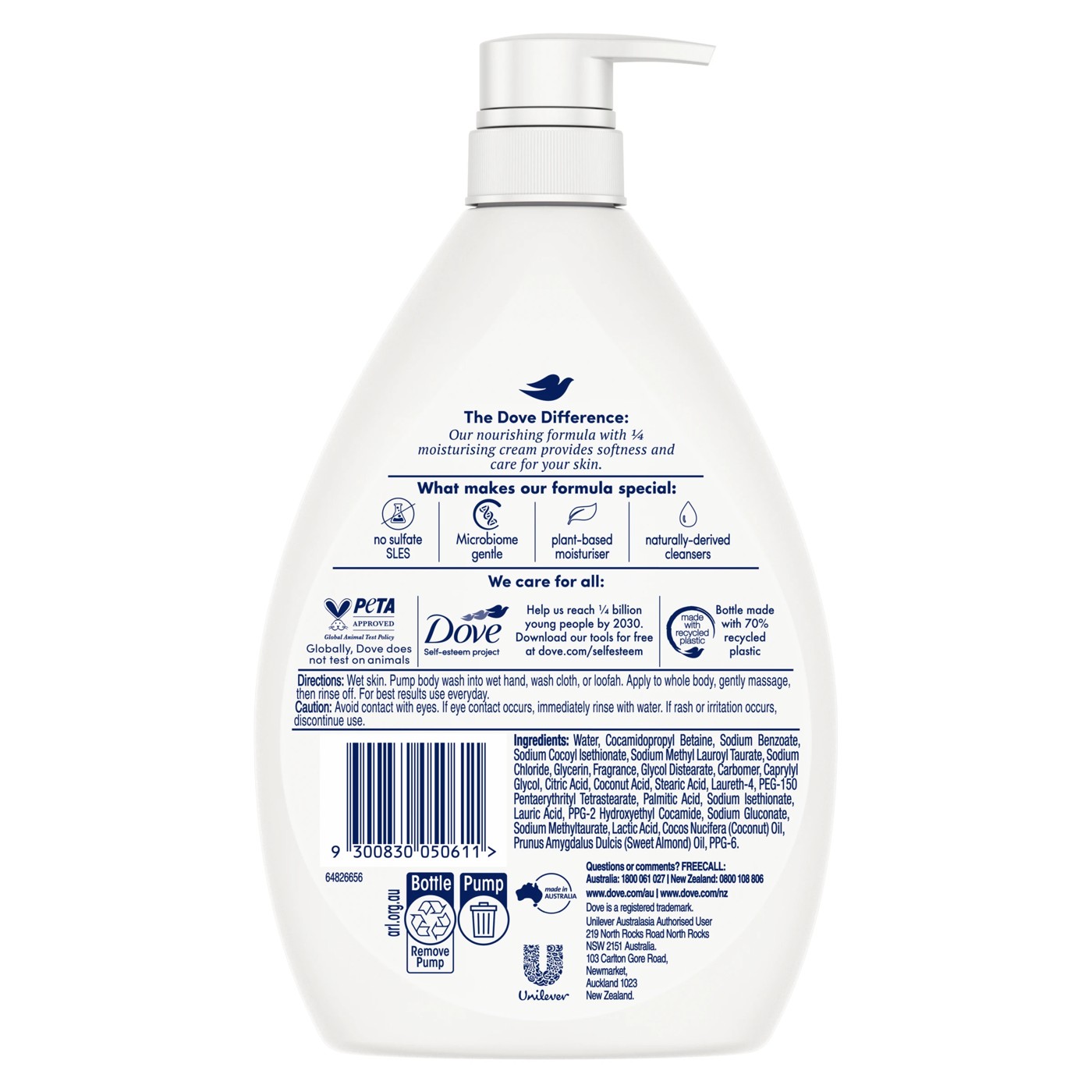 Dove Restoring & Nourishing Body Wash 1L - Coconut & Almond Oil 2 of 4
