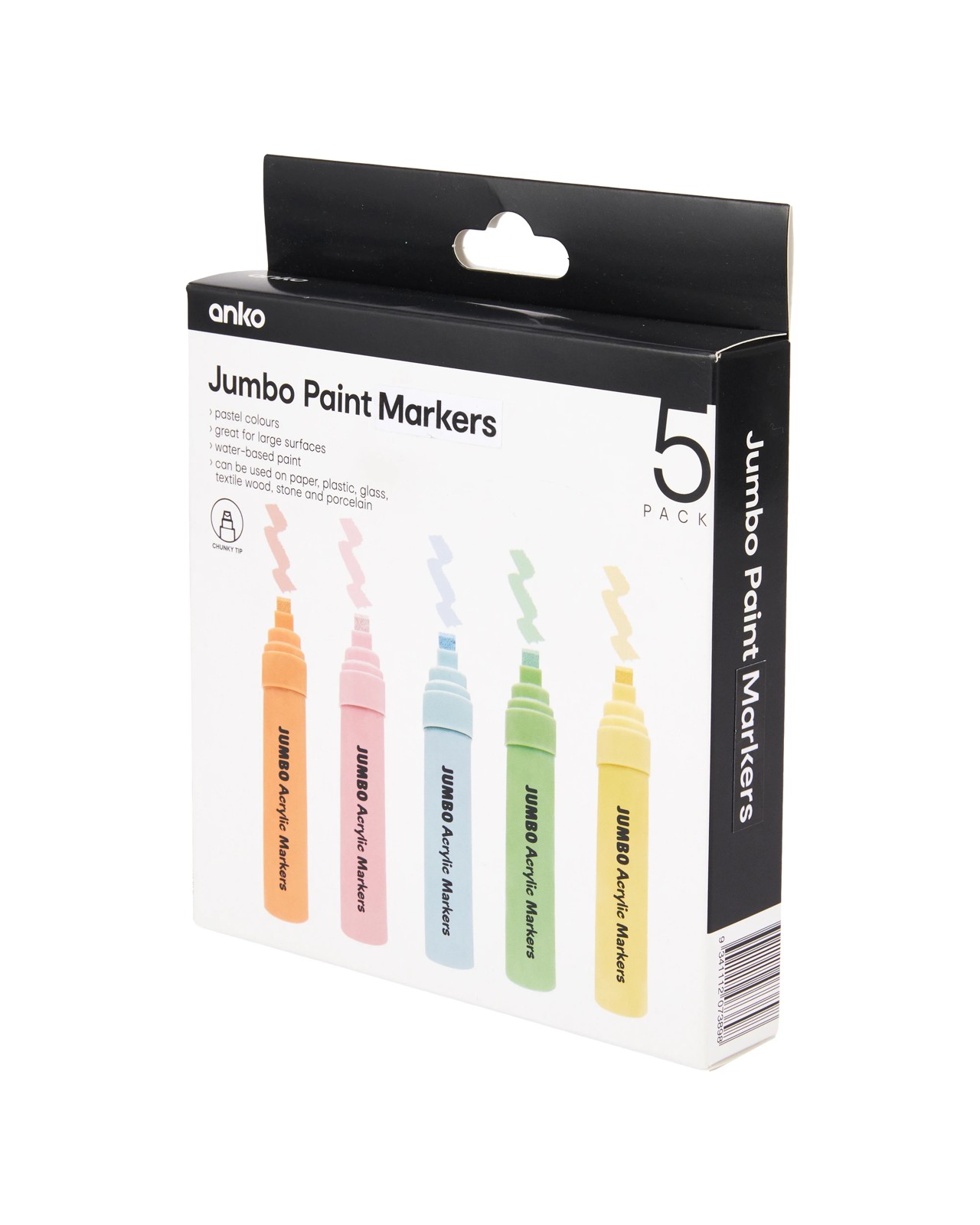 Anko 5 Pack Jumbo Paint Markers - Pastel 2 of 5