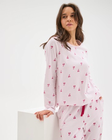 Australian Cotton Long Sleeve Slogan Sleep T-Shirt