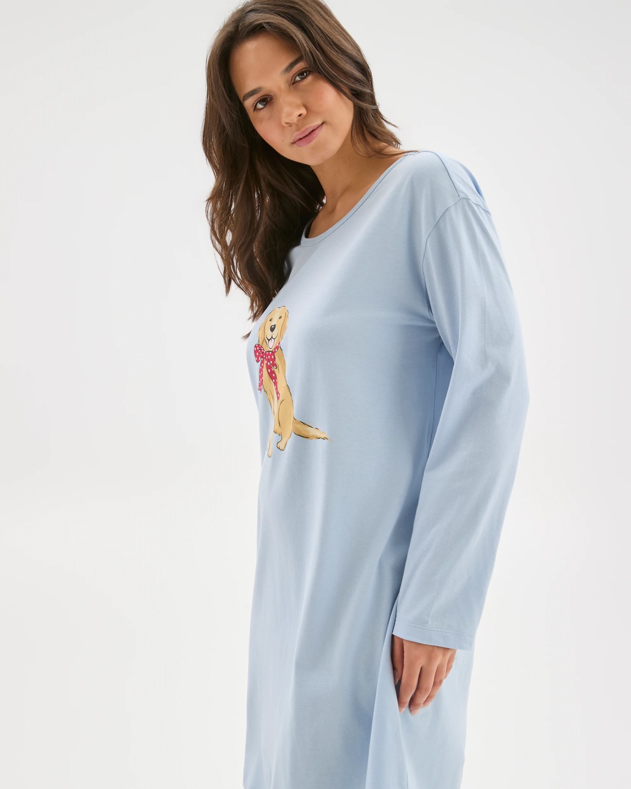 Australian Cotton Long Sleeve T-Shirt Nightie 2 of 6