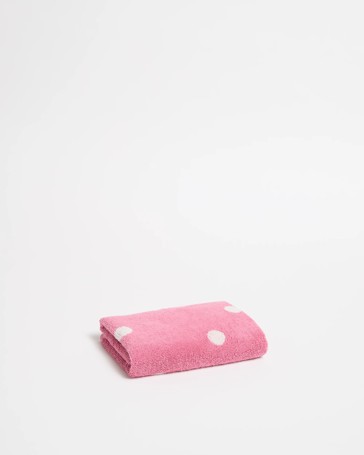 Senna Australian Cotton Polka Dot Hand Towel - Wild Rose