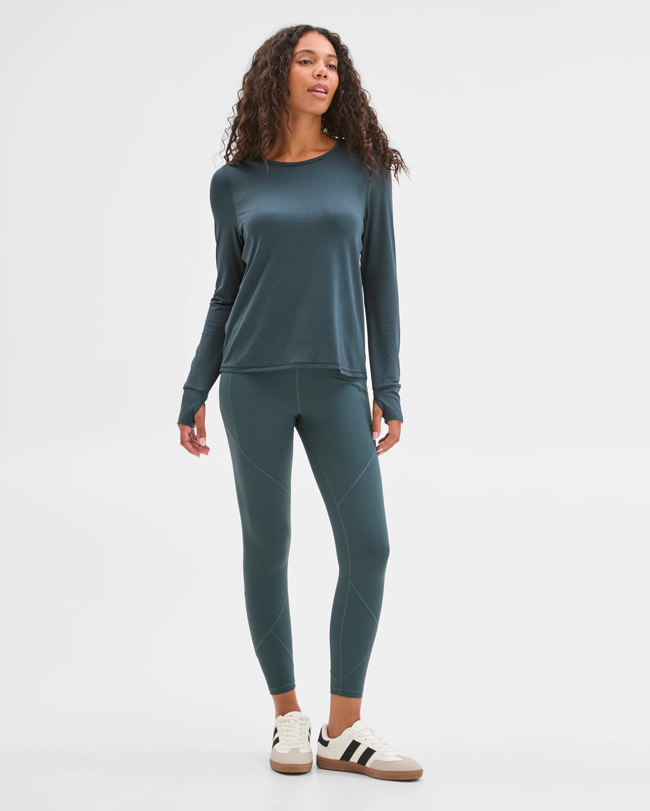 Active Infinity Sculpt High Rise 7/8 Length Tights - Pine 2 of 4