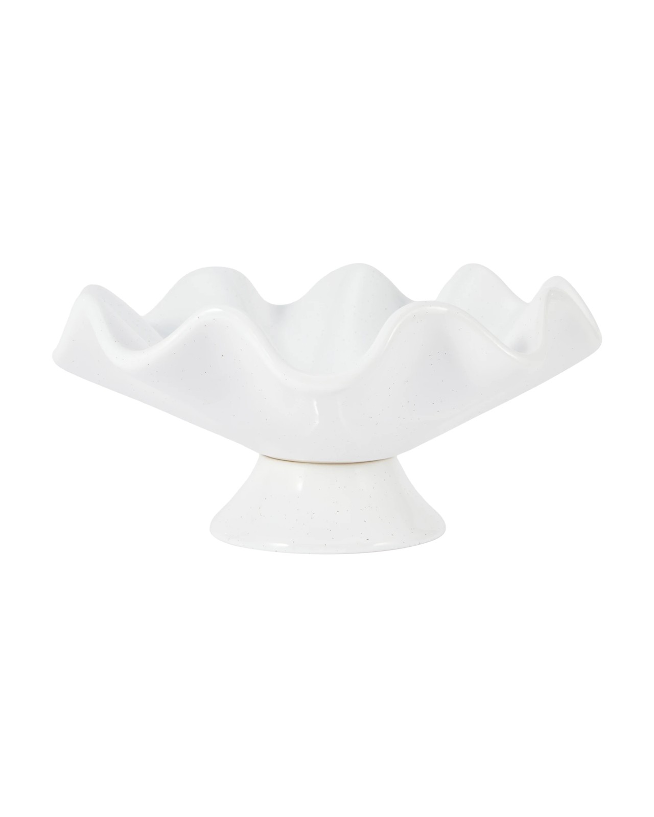 Anko White Wavy Pedestal Decor Bowl 2 of 5