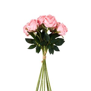 Anko Artificial Pastel Pink Roses Bunch