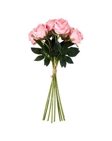 Anko Artificial Pastel Pink Roses Bunch