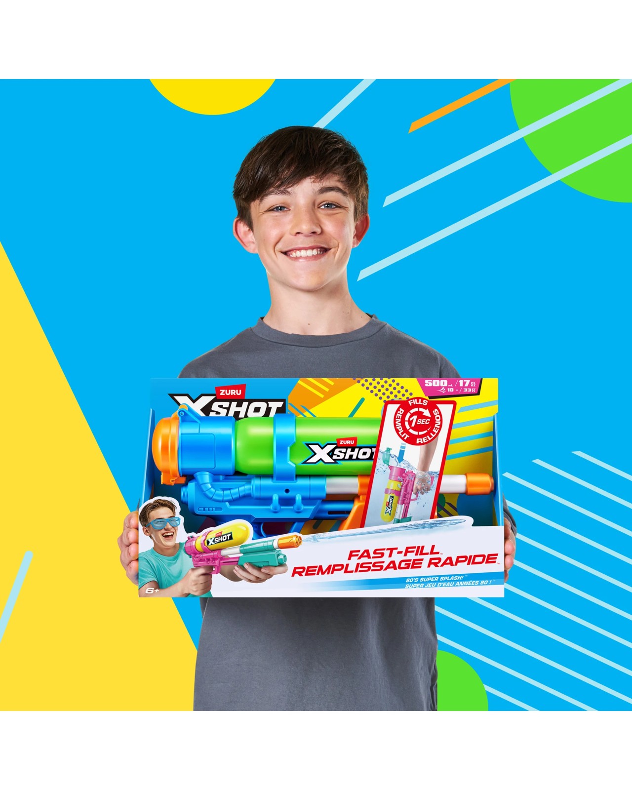 XSHOT Water Fast Fill Retro Water Blaster by ZURU 4 of 6