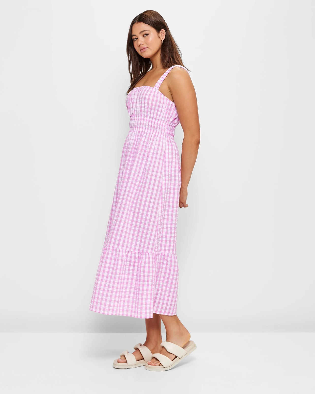 Shirred Bodice Midi Dress - Lily Loves 3 of 5