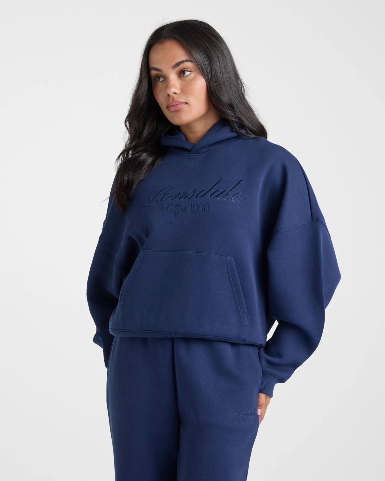 Lonsdale London Boxy Hoodie - Navy 4 of 5