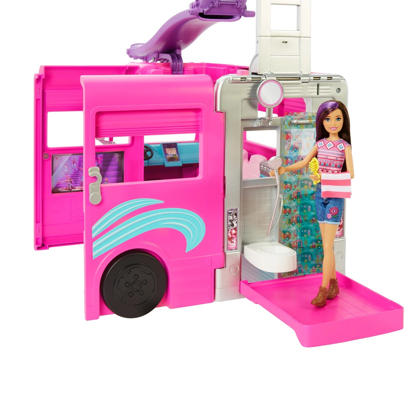 Ride on barbie camper van online