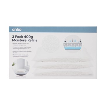3 Pack 400g Moisture Refills - Anko