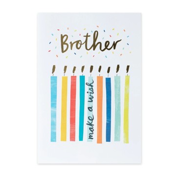 Connections from Hallmark Birthday Card For Brother - Colourful Candles