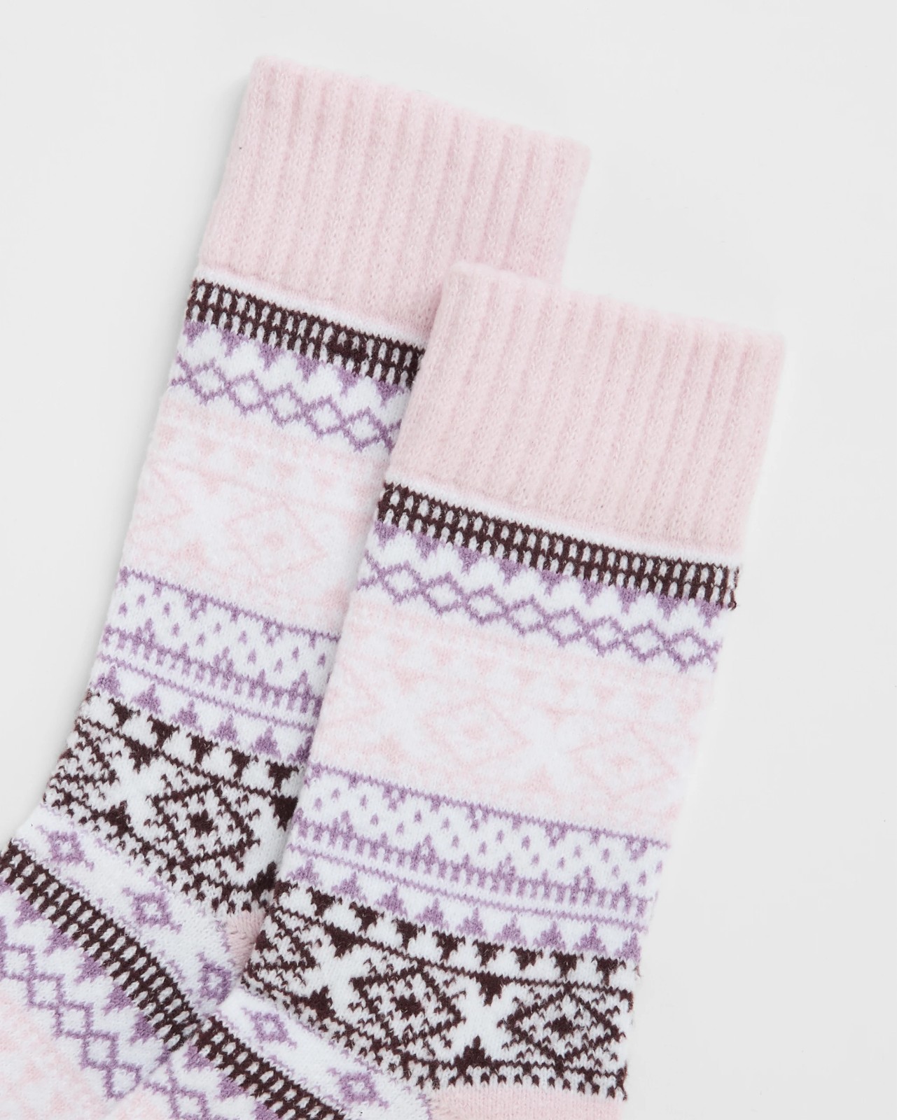 Extra Warm Crew Nordic Boot Socks - Pink 2 of 3
