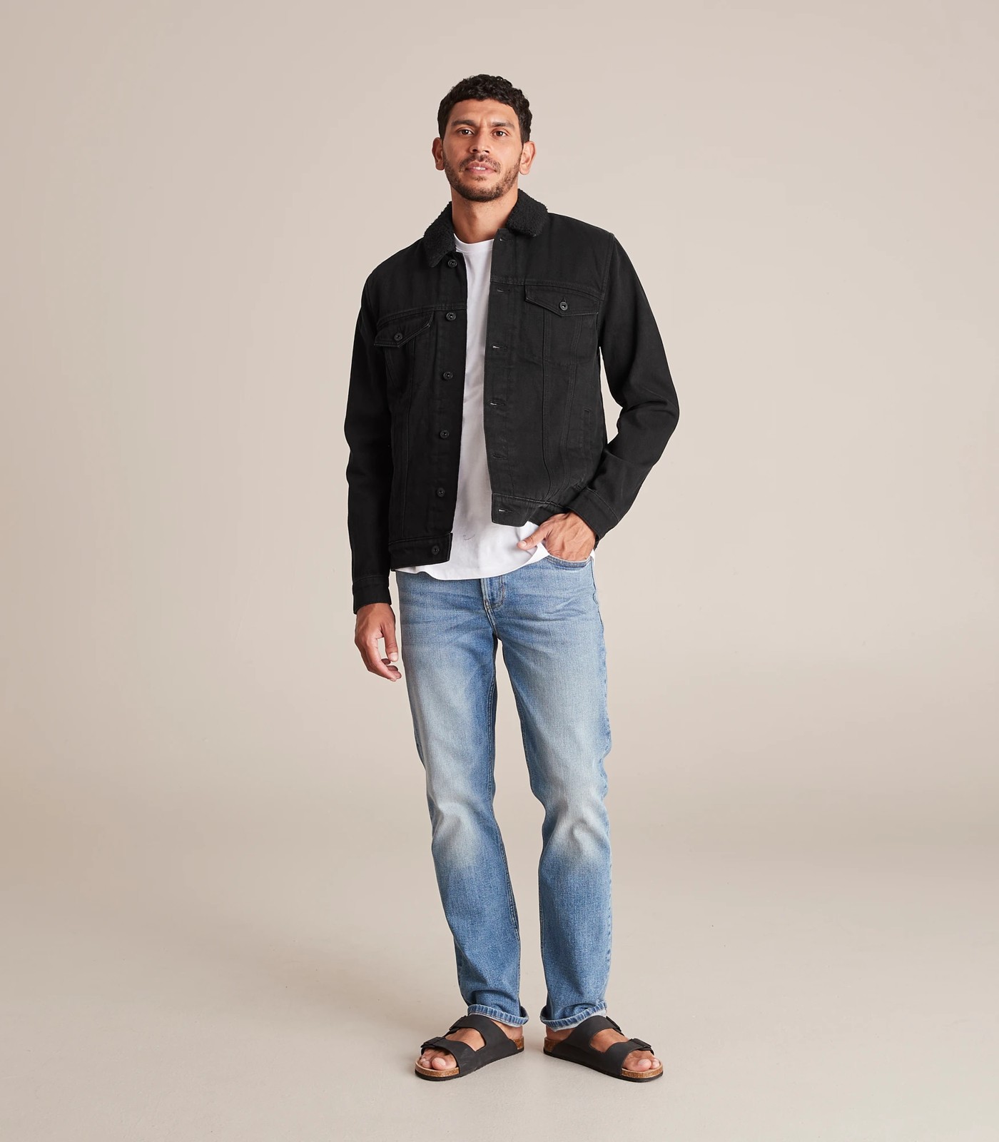 Sherpa denim hot sale jacket target