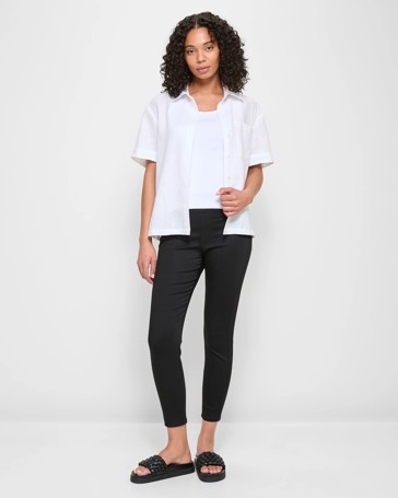 Lydia High Rise Crop Length Denim Jeggings