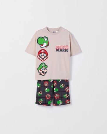 Super Mario Australian Cotton Jersey Older Boys Pyjama Set