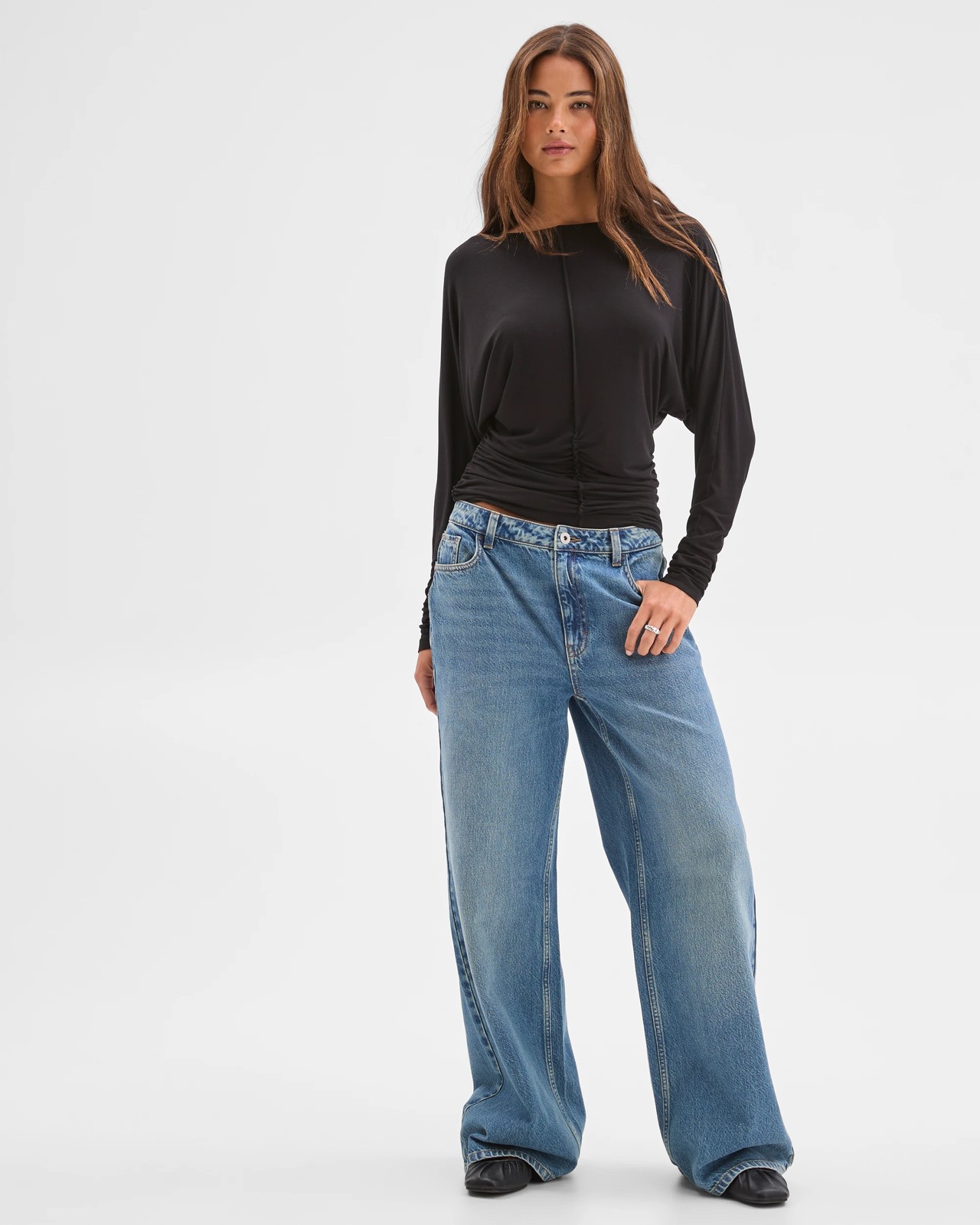 Lily Loves Long Dolman Sleeve Top - Black 3 of 4